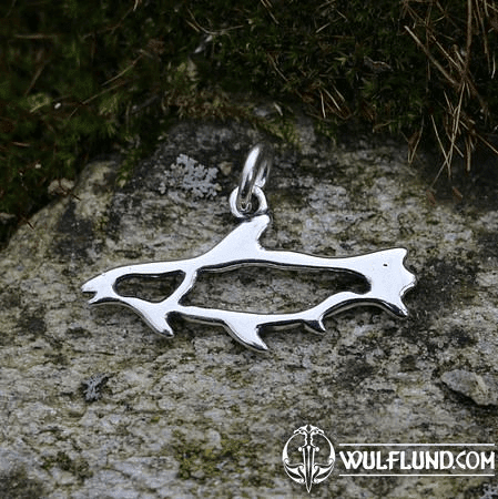 LUOSSA, SAMI SALMON, LAPLAND SILVER PENDANT