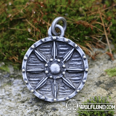 VIKING SHIELD, PENDANT, ZINC