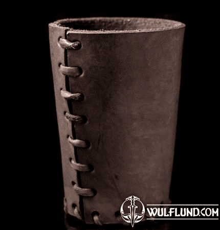 LEATHER DICE CUP BROWN