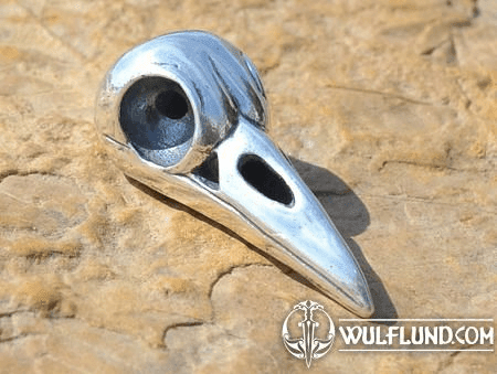 SKULL OF A CROW, PENDANT, SILVER 925, 15 G