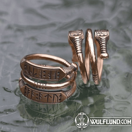 REICHTUM – WIKINGER-RUNENRING, BRONZE