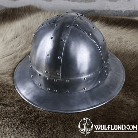 TEMPLAR KNIGHT KETTLE HAT DURALUMIN - COSTUME RENTAL