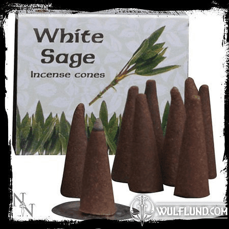 DRUID INCENSE CONES - WHITE SAGE BOX OF 12 PACKS