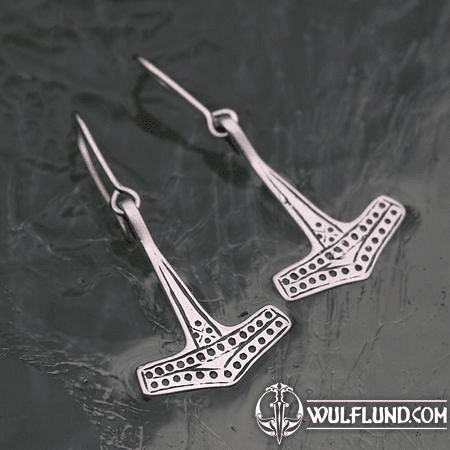 THOR'S HAMMER, SILVER EARRINGS