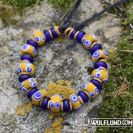 BRACELET, CELTIC GLASS BEADS, REPRODUCTION