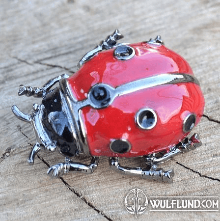 LADYBUG, BEETLE, COSTUME BROOCH