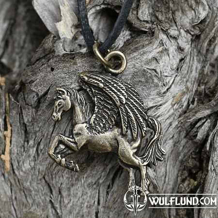 PEGASUS, PENDANT, ZINC ANTIQUE BRASS