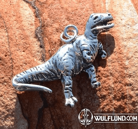 TYRANNOSAURUS REX, SILVER DINOSAUR PENDANT, AG 925