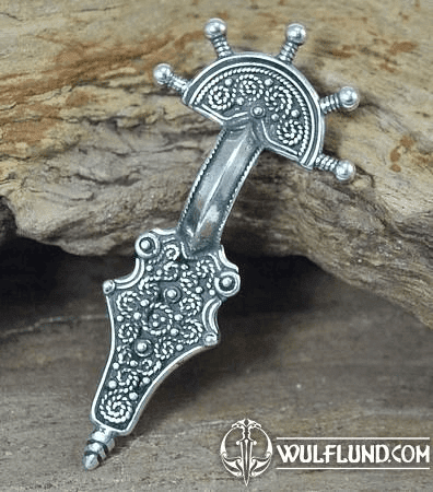 FIBULA - BRIDGE SLAVIC PENDANT, SERBIA, SILVER 925