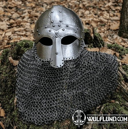 HJALMAR, WIKINGERHELM 2 MM, KETTENBRÜNNE,  GENIETET