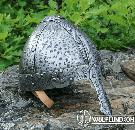 NORMAN NASAL HELMET DECORATED WITH PATINA 1.5MM