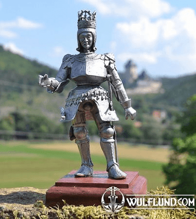 RUDOLF II, HOLY ROMAN EMPEROR, HISTORICAL TIN STATUE - LARGE