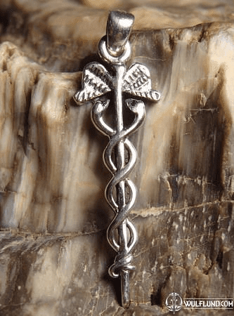 CADUCEUS, SILVER PENDANT, AG 925