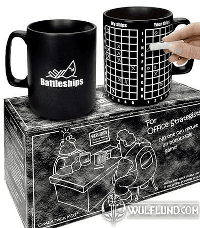 BATTLESHIPS - 2 MUGS AND CHALK