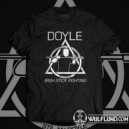DOYLE STYLE, IRISH STICK FIGHTING, BLACK MEN'S T-SHIRT