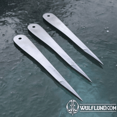 TOP DOG THROWING KNIVES, SET OF 3 POLISHED