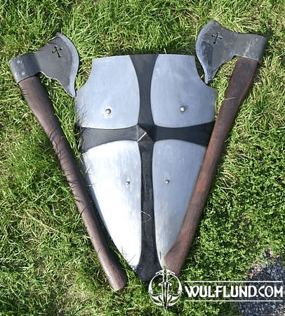 MEDIEVAL BATTLE SET - AXES AND A SHIELD