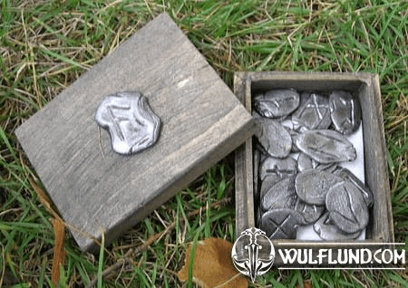 VIKING RUNES AND WOODEN BOX