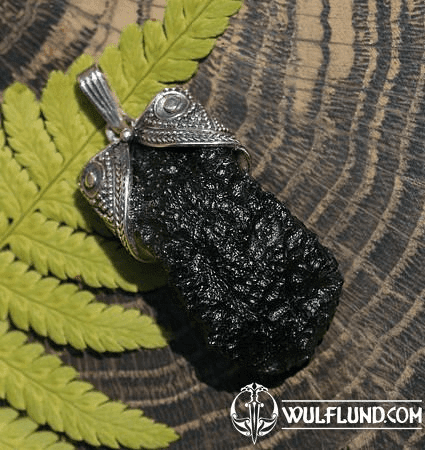 MORAVIA, MOLDAVITE, STERLING SILVER PENDANT