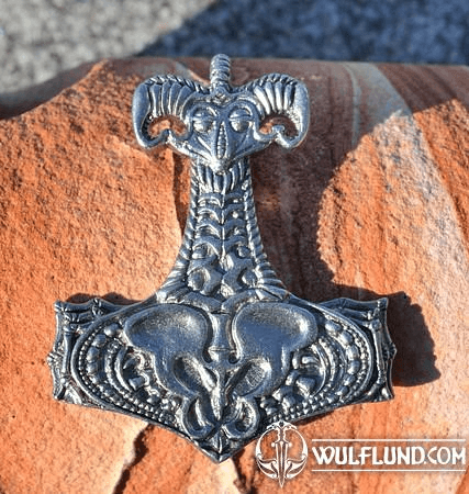 NECRO-ORGANIC SCI-FI THOR HAMMER, PEWTER PENDANT