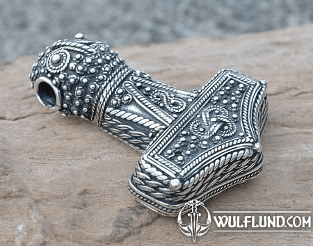 THOR'S HAMMER - SILVER, ÖLAND, SWEDEN, REPLICA AG 925, 13 G