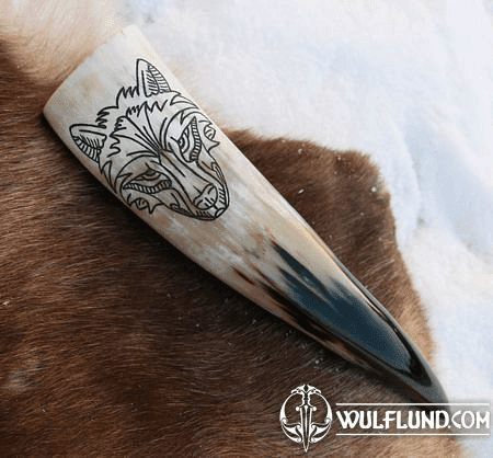 VUK - WOLF, DRINKING HORN