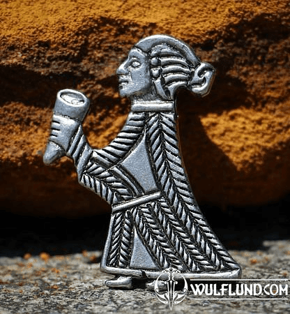 VALKYRIE WITH A HORN - PENDANT, TIN