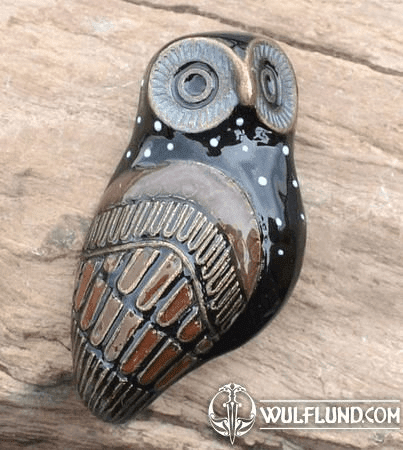 ANCIENT WISDOM OWL, COSTUME BROOCH