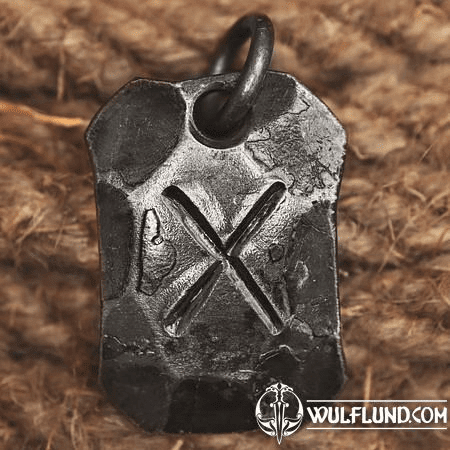 GEBO, FORGED RUNE PENDANT, IRON