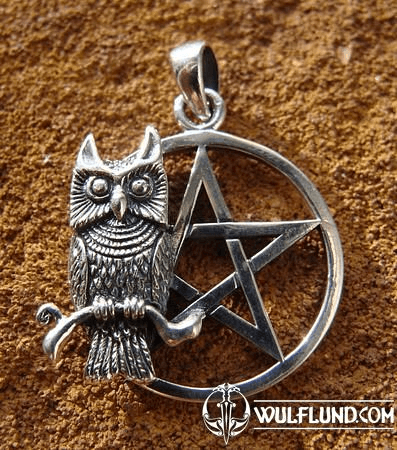 OWLS PENTACLE, PENDANT