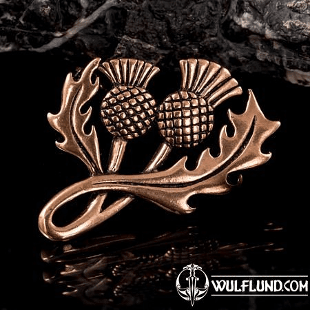 SCOTTISH THISTLE, BRONZE BROOCH