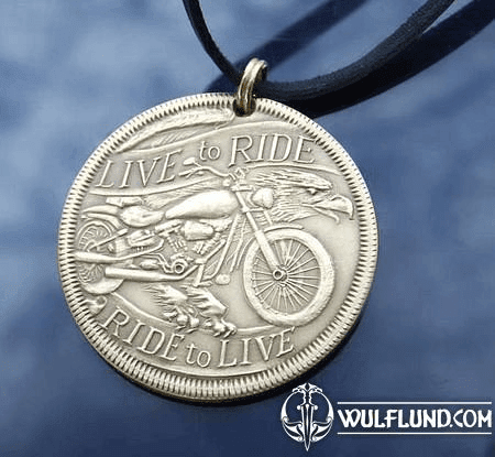 LIVE TO RIDE, MOTORCYCLE PENDANT