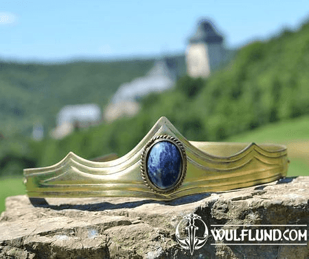 GRACIA - MEDIEVAL GOTHIC CROWN WITH SODALIT OR LAPIS LAZULI