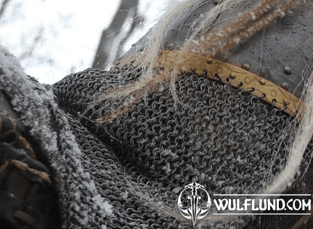 RIVETED CHAIN MAIL ARMOUR PATCH FOR HELMETS, 8 MM, 60 X 90 CM