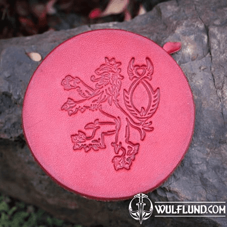 LION - LEATHER COASTER