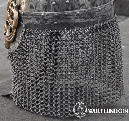 BUTTED CHAIN MAIL ARMOUR PATCH FOR HELMETS, 8 MM, 20 X 100 CM