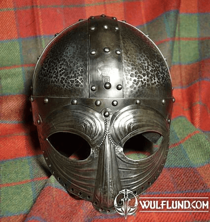 VALGARD, LUXURY DECORATED VIKING HELMET WITH THE FACE MASK