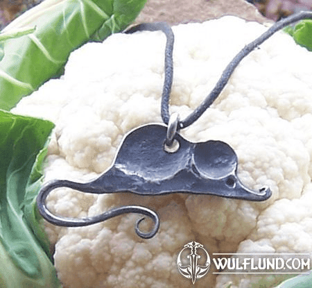 MOUSE, HAND FORGED PENDANT