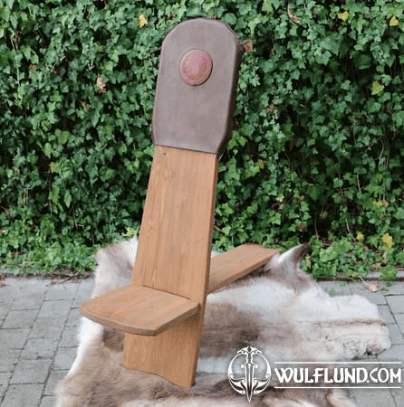 VENDEL, FOLDING VIKING BENCH WITH LEATHER