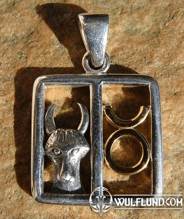 TAURUS, THE BULL, SILVER PENDANT