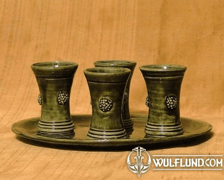 CERAMIC SHOT GLASS - SET OF 4