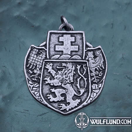 CZECHOSLOVAK LEGION, COAT OF ARMS, PENDANT, ZINC