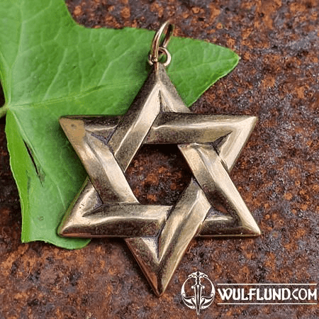 DAVID'S STAR, AMULET, BRONZE