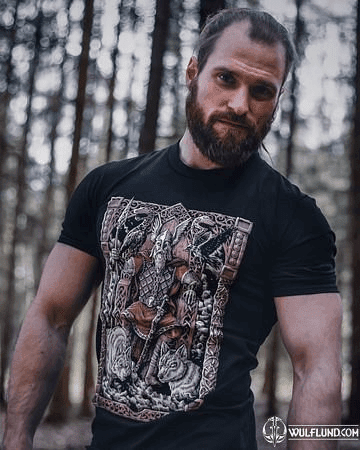 ODIN ON THE THRONE, VIKING T-SHIRT