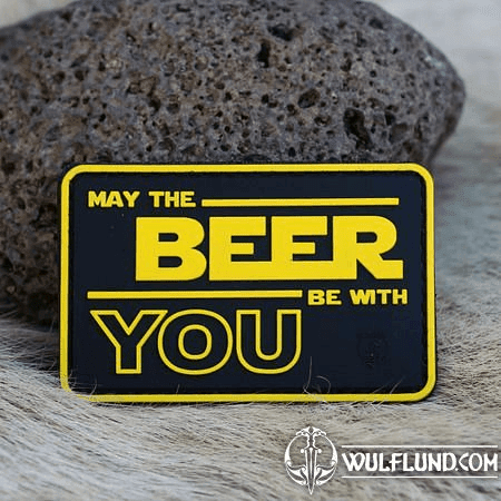 MAY THE BEER BE WITH YOU 3D RUBBER PATCH