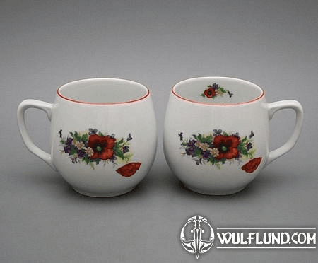 POPPIES, MUG 0.3 L, CARLSBAD PORCELAIN