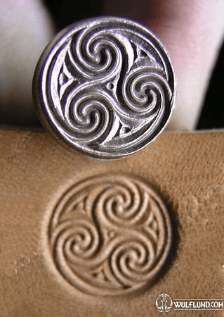 CELTIC TRISKELE, LEATHER STAMP