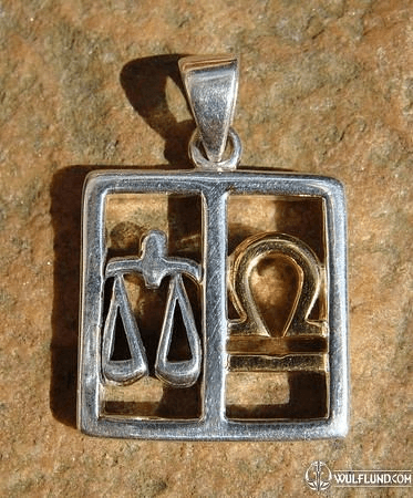 LIBRA, THE SCALES, SILVER PENDANT