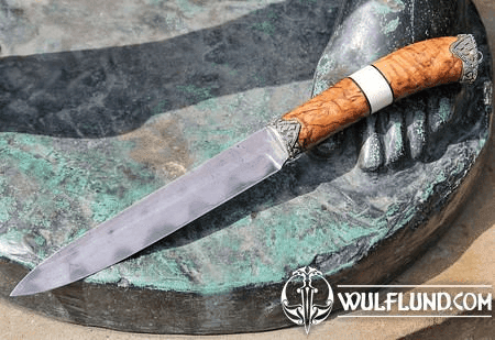 JORUND, DAMASCUS STEEL KNIFE, STERLING SILVER