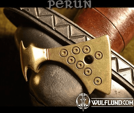 AXE OF PERUN, BRASS SLAVIC TALISMAN